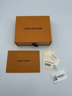 Authentic Louis Vuitton Small Orange Slide Box Envelope Tags 5,85” x 5”